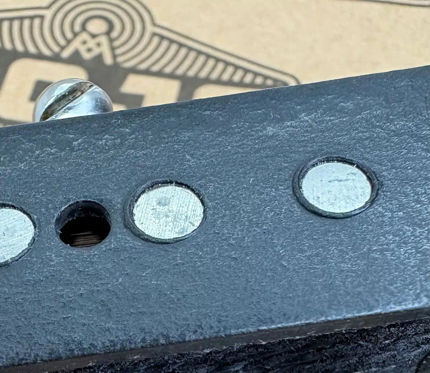 Tele Bridge Pickup Raised rings around magnets
